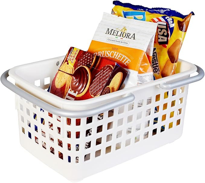 LIKE-IT SCB-2 Laundry Hamper with Handle, Mini Basket, Approx. Width 8.1 inches (20.7 cm), Depth 12.1 inches (30.6 cm), Height 5.3 inches (13.6 cm), Brown, Made in Japan
