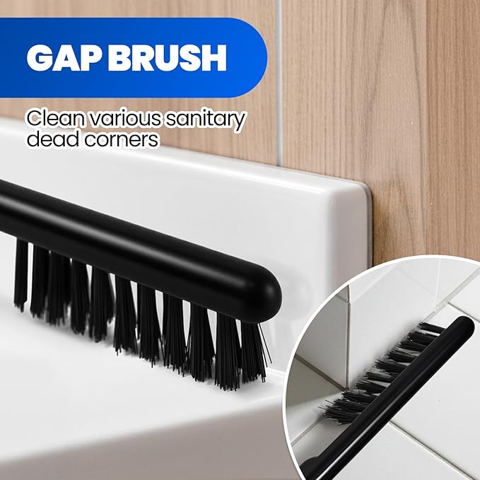 2 in 1 Toilet Brush and Plunger Set, Extended Handle Plunger,Toilet Bowl Brush Plunger Set,Bathroom Cleaning Tools,Cleaning Brush,Cleaning Supplies,Toilet Brush Plunger Combo,Dark Grey