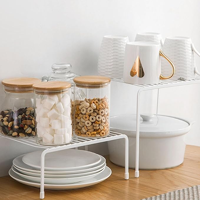 Multipurpose Household Organizers Sturdy Iron Storage Rack Home Accessory Portable for Kitchen Supplies and Daily Use