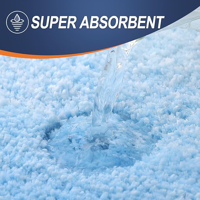 OLANLY Bathroom Rug Set 2 Piece, Soft Absorbent Microfiber Bath Mats and U-Shaped Contour Toilet Rug, Non-Slip, Machine Wash Dry, Plush Shaggy Bath Mats for Bathroom (24"x16"+24"x20", Sky Blue)