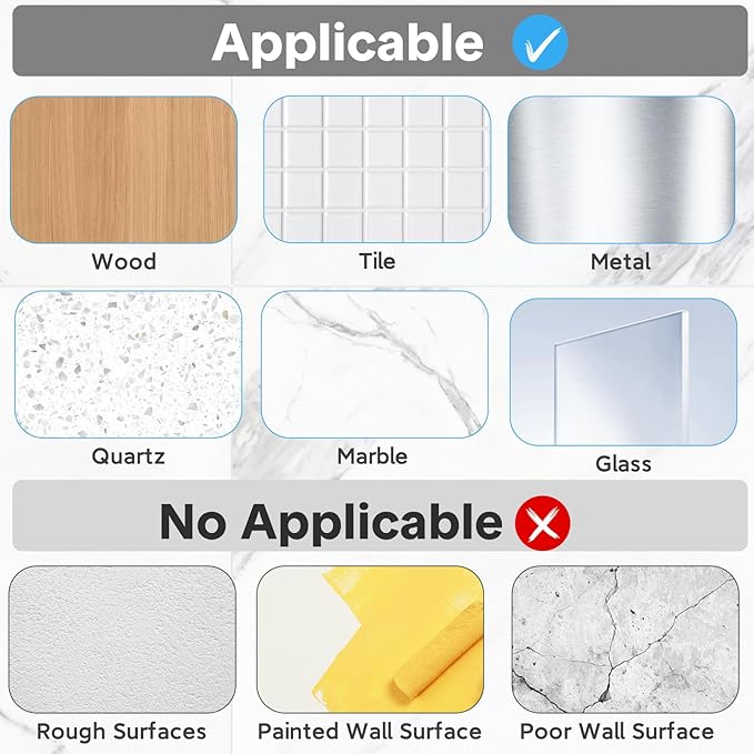 Shower Caddy Adhesive Replacement, Transparent Strong Adhesive Hooks, No Drilling, Waterproof, for Shower Caddy, Bathroom Storage Shelves and Kitchen Racks (Single*6pcs)