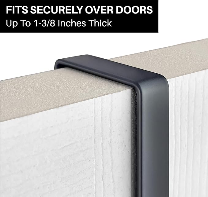 LYNK Professional® Home™ Over the Door Hooks - 9 Hook – Over the Door Coat Rack - Over the Door Hanger - Hanging Towels or Clothes - Bathroom, Bedroom, Laundry Room - Lifetime Ltd. Warranty, Black