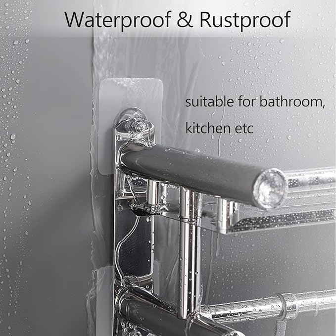 AIERSA 13 Pack Wall Hooks for Hanging,Screw Free Sticker for Mount Wall Shelf, 2 in 1 Reusable Adhesive Hooks Heavy Duty, Waterproof Rustproof and Oilproof for Kitchen, Bathroom, Home, Office(16mm)