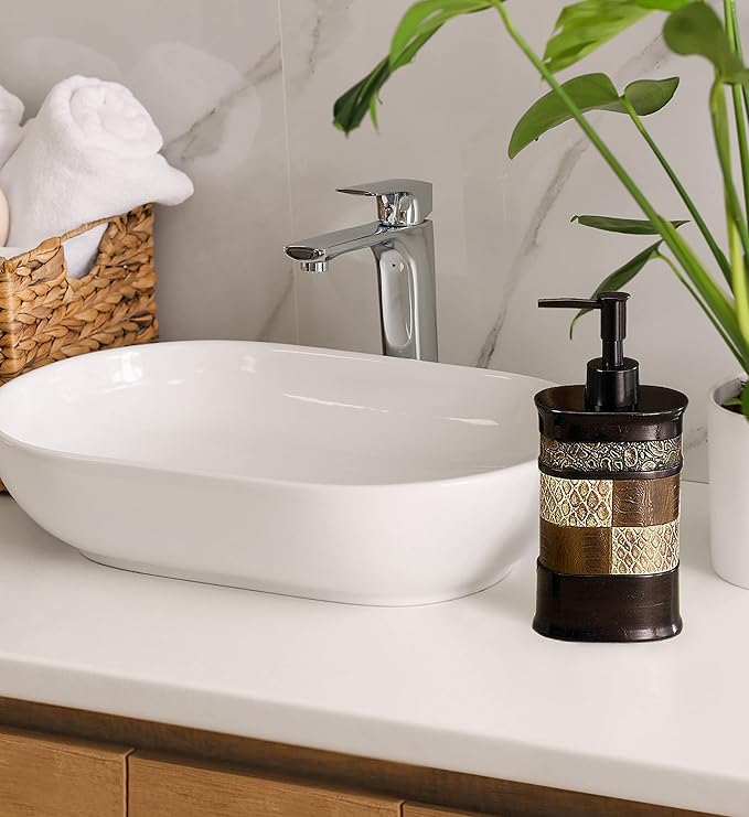 Zahari Home Zambia Stylish Soap Dispenser Modern Classic Luxury Decor Animal Print Western Design Lotion Pump