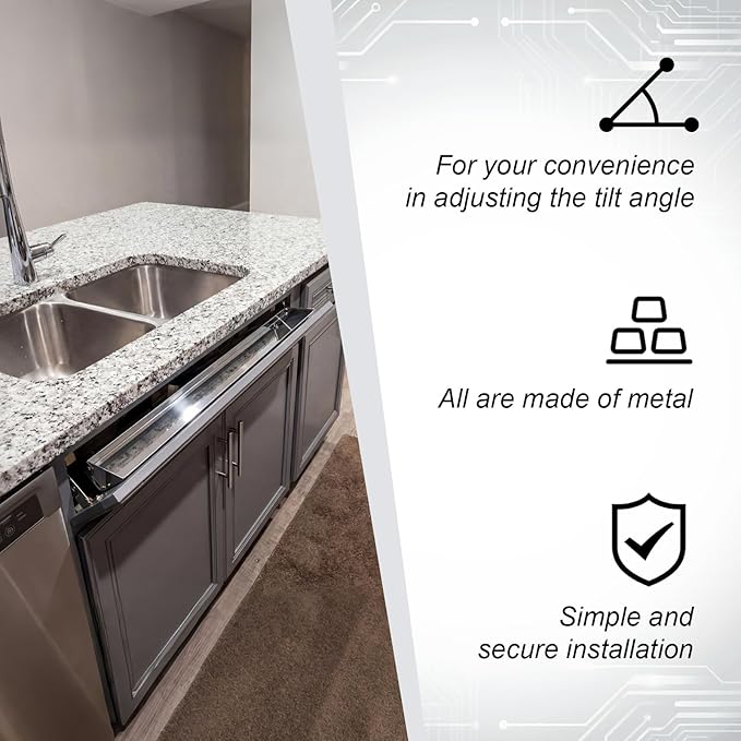 1 Set 28 Inch Stainless Steel Sink Drawer Pivot Hinge Kit Include Tip Out Tray for Sink and Hinges Large Pull Out Storage Organizer for Kitchen Bathroom Base Cabinets