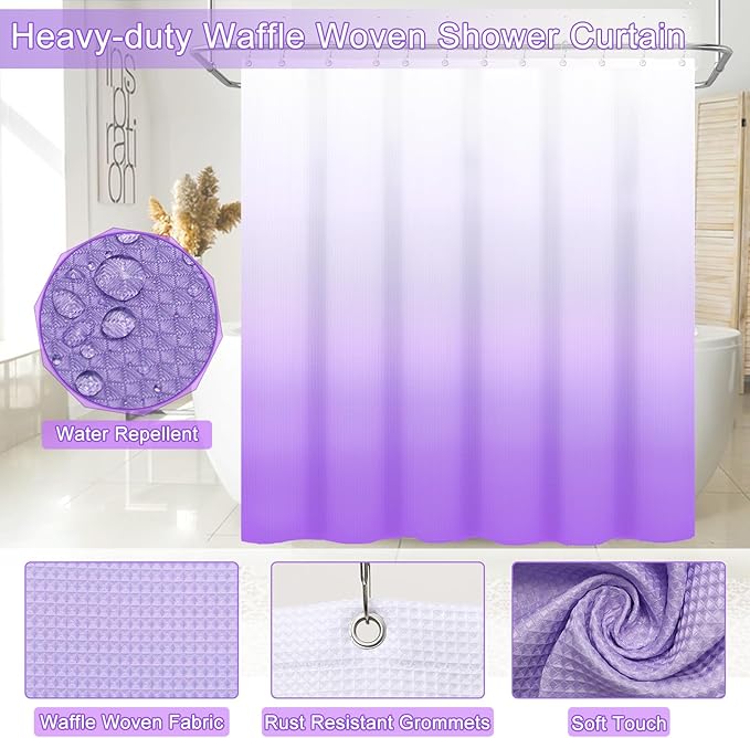 32PCS Bathroom Sets with Shower Curtain and Rugs Purple Bathroom Accessories Shower Curtain Set Bathroom Accessories Bathroom Decor