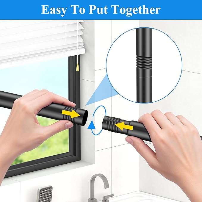 HuggieGems Adjustable Corner Shower Caddy Organizer Rack Shelves, Bathroom Shelf Storage, 4 Tier, Black, 2 Ways of Installation