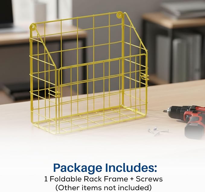Performore Foldable Wire Rack Storage Organizer for Home & Office – Metal Wire Shelf, Space-Saving Foldable Rack, Easy Assembly, Durable Steel