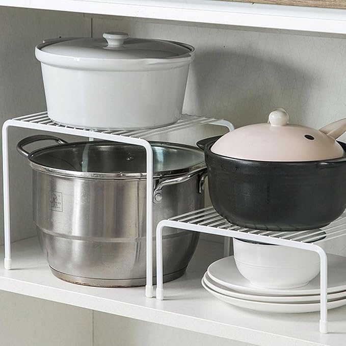 Multipurpose Household Organizers Sturdy Iron Storage Rack Home Accessory Portable for Kitchen Supplies and Daily Use