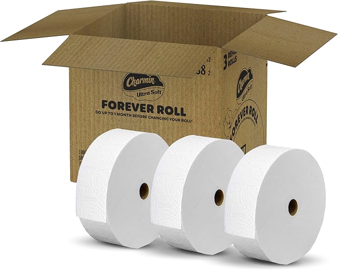 Charmin Toilet Paper Ultra Soft, 3 Forever Rolls Refill Rolls, 2-ply Bath Tissue, 3 Rolls