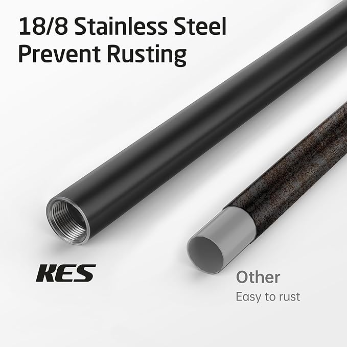 KES Freestanding Toilet Paper Holder with Reserve for Bathroom with Weighted Base, Modern Tissue Roll Holder Stand 29" H, SUS304 Stainless Steel Rustproof Matte Black, BPH286S1B-BK