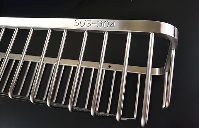 Stainless Steel Rectangular Shower Caddy for Shampoo and Body Wash - Bathroom Organizer Shelf