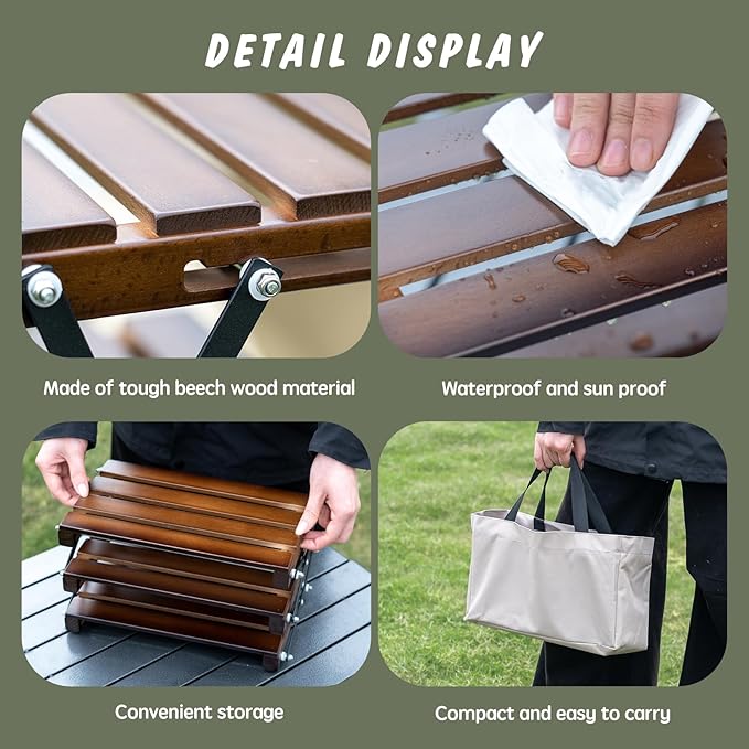 3-Tier Compact Storage Rack - Lightweight,Camping Shelves, Lightweight Compact for Outdoor Picnic，Foldable Storage Shelves Portable Folding Camping Table with Storage