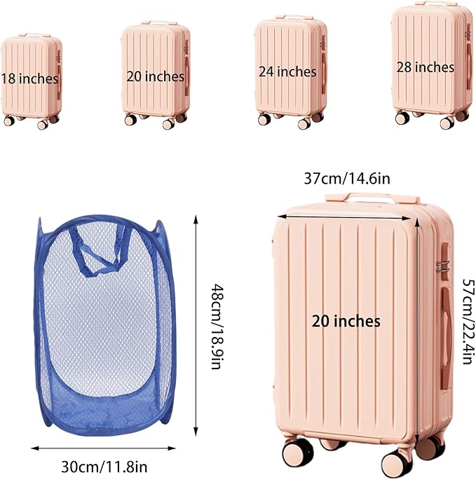 2Pcs Small Laundry Hampers, Folding Popup Mesh Laundry Basket, Collapsible Dirty Clothes Hamper, Portable Mesh Popup Hamper, Ideal for Bedroom, Travel and Home Use (Black & Dark Blue)