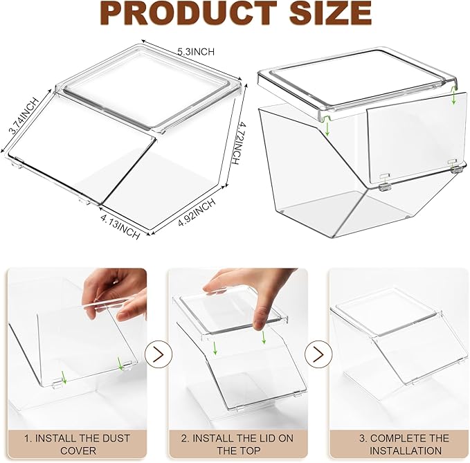 Yerliker 25 Pcs Clear Plastic Storage Bins with Lids Large Stackable Pantry Storage Organizer Bins Kitchen Organization Cabinet Organizers Ideal Containers for Fridge Kitchen Cabinets Bathroom