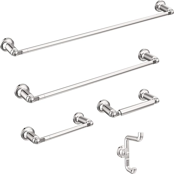 Delta Saylor (1-Pack) 18'' Towel Rack for Bathroom Polished Chrome Towel Bar for Bathroom Wall Towel Holder Rod Wall Mounted 73518