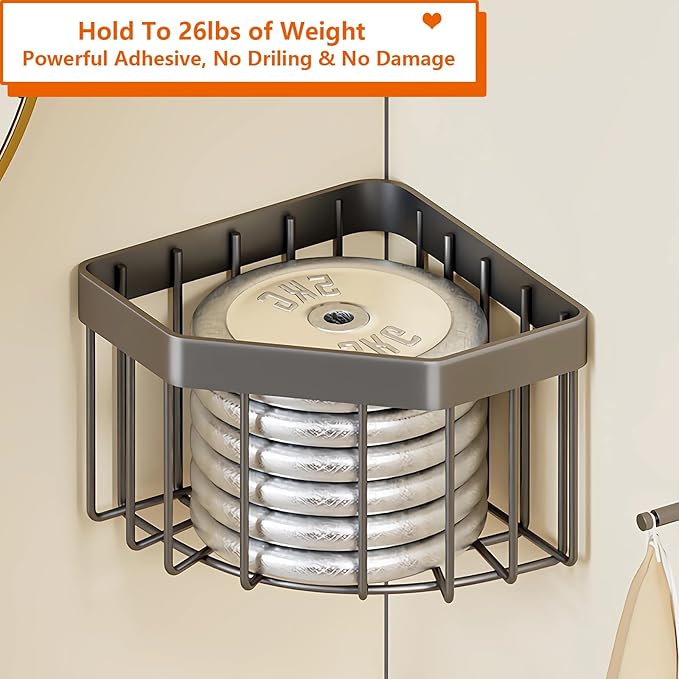 Sink Caddy Corner Kitchen Sink Organizer,CIT ZCFYU Adhesive Sponge Caddy for Kitchen Stainless Steel,Dish Cloth Hanger Sponge Holder Soap Storage Rack for Space-Saving Storage(not for Rounded)