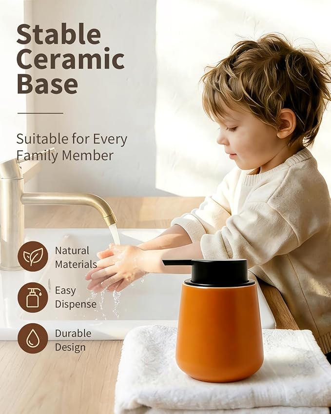 BosilunLife Bathroom Accessories Set 3 pcs (Orange-Liquid)