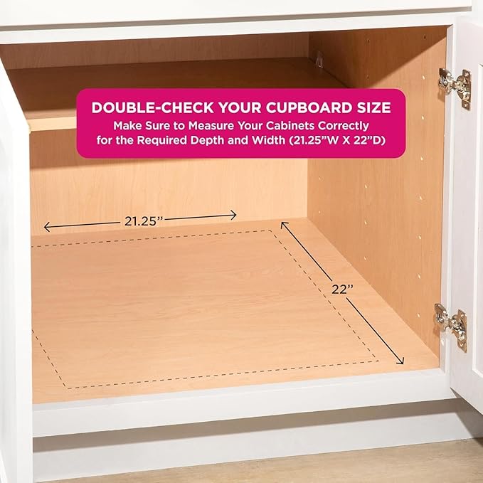 HOLDN’ STORAGE Pull Out Cabinet Organizer, Slide Out Drawer for Kitchen Cabinets & Pantry, Roll Out Shelf for Pots, Pans & Under Sink Storage, Heavy-Duty Full-Extension, 20"W x 21"D x 5"H