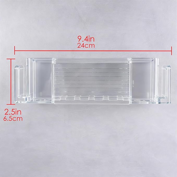 5 Slots Wall Mount Toothbrush Holder with Cover, Self Adhesive Toothbrush Storage Organizer for Shower, Toothpaste & Toothbrush Hanger for Bathroom, Medicine Cabinet, Dorm (Clear Large)