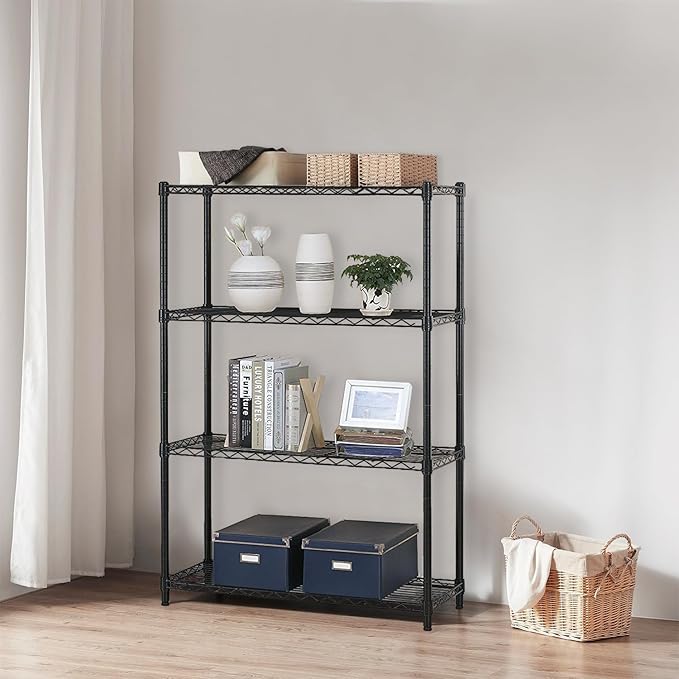 Heavy Duty 4-Tier Wire Shelving Unit – NSF Certified Adjustable Metal Storage Rack for Kitchen, Garage, Pantry – 1000 lbs Capacity – 36" W x 14" D x 54" H ﻿