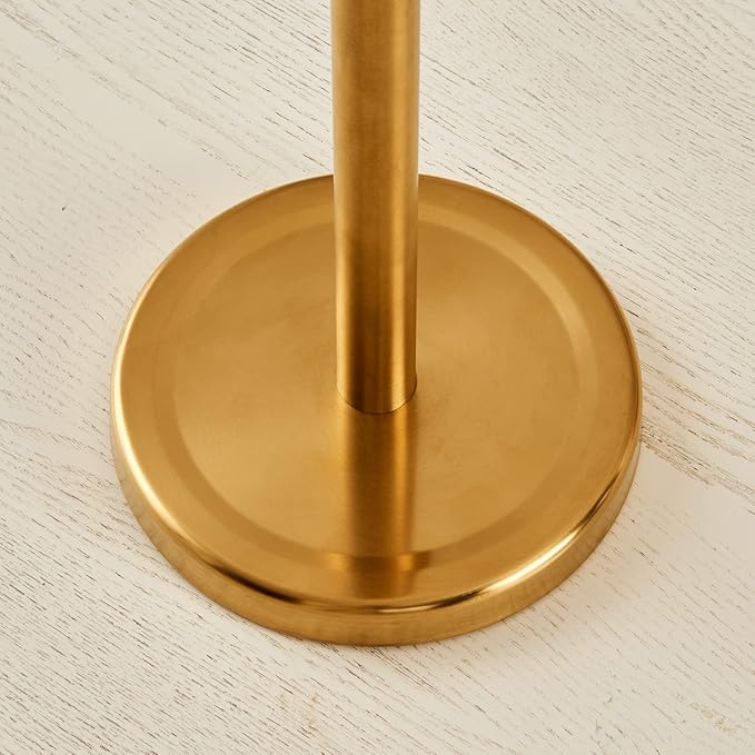 Songtec Gold Toilet Paper Holder Stand, Rust-Proof & Heavy Stainless Steel Base, Sturdy Free Standing for 5 Toilet Paper Rolls Max (Gold)