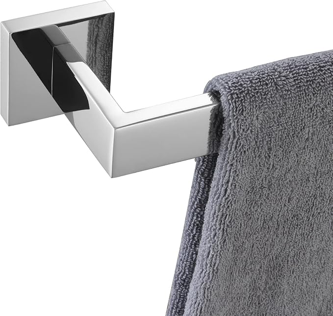KOKOSIRI 32-Inch Single Towel Bar, Bathroom Kitchen Towel Holder, Wall Mounted SUS304 Stainless Steel Towel Rack, Polished Chrome, B4003CH-L32