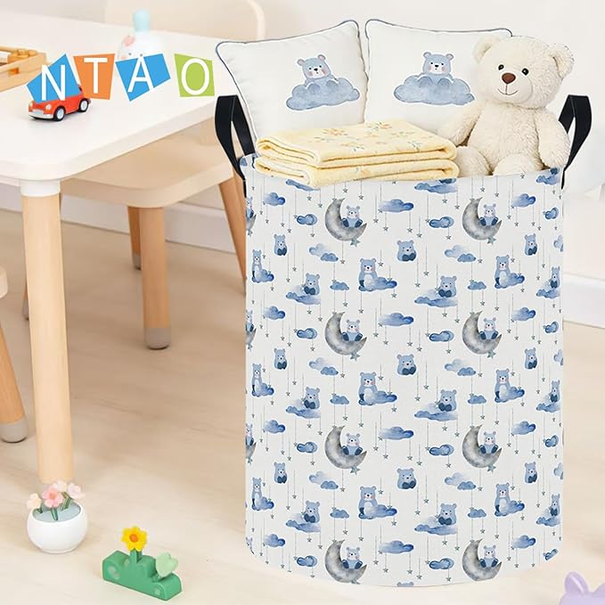 NTAOHAMPER Goody Bear Laundry Hamper,Laundry Basket,Baby Nursery Hamper,Waterproof Storage Bin,Clothes Organizer Basket,Room Decor(Goody Bear）
