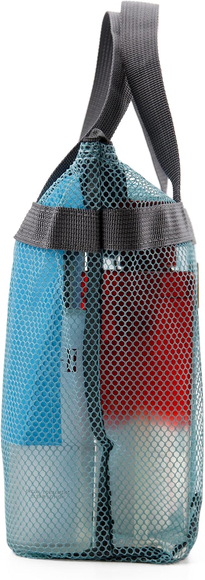 TOPASION Mesh Shower Caddy Bag Portable Hanging Toiletry and Bath Organizer with Zipper for Travel, Gym, Camping, College Dorms, Beach