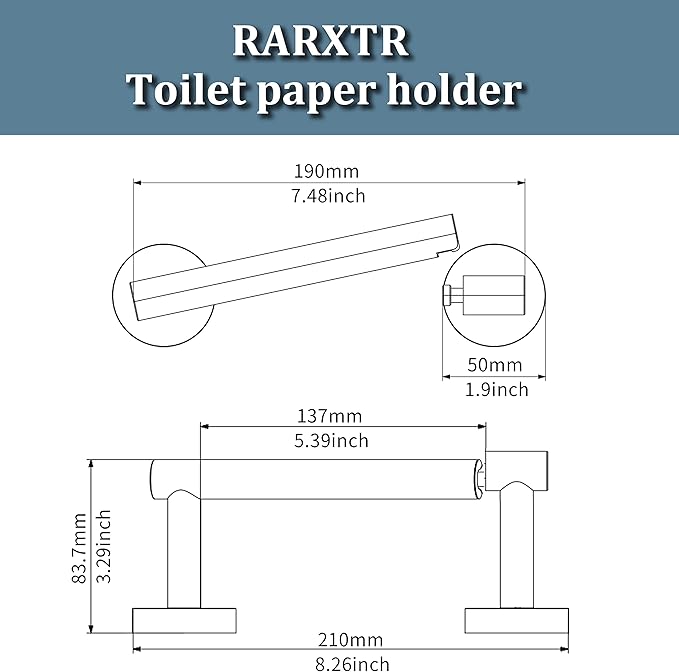 RARXTR Gold Toilet Paper Holder SUS304 Stainless Steel Double Post Pivoting Toilet Paper Roll Holder Wall Mounted Toilet Tissue Holder for Commercial Bathroom RV Brushed Brass Finish