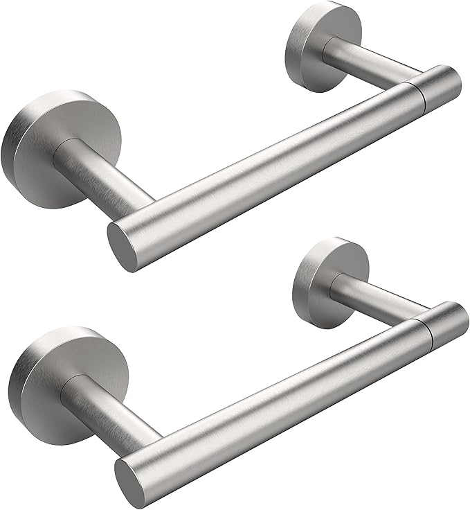 RARXTR Brushed 2 Pack Toilet Paper Holder SUS304 Stainless Steel Double Post Pivoting Toilet Paper Roll Holder Wall Mounted Toilet Tissue Holder for Commercial Bathroom RV