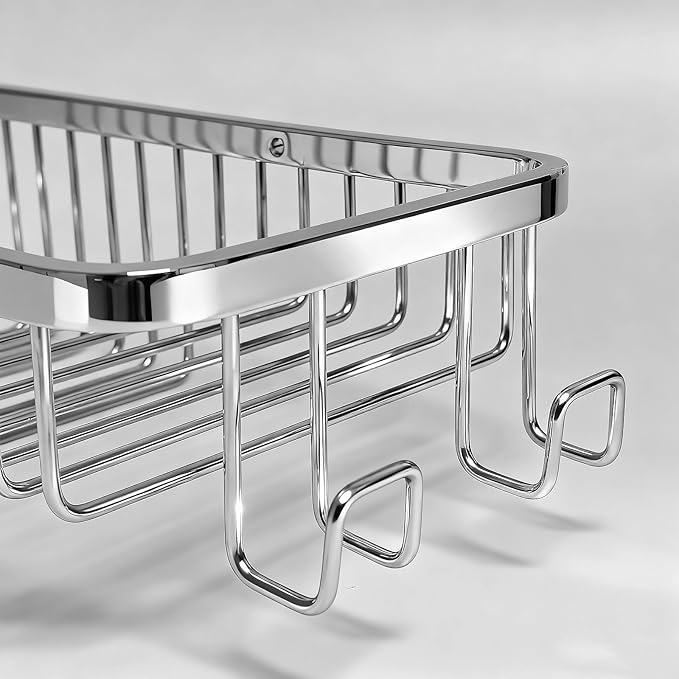 Corner Shower Caddy Basket - 304 Stainless Steel Corner Storage Rack,Organizer Wall Mounted Basket,Washbasin shelf Suitable For Bathroom & Kitchen-Long Basket