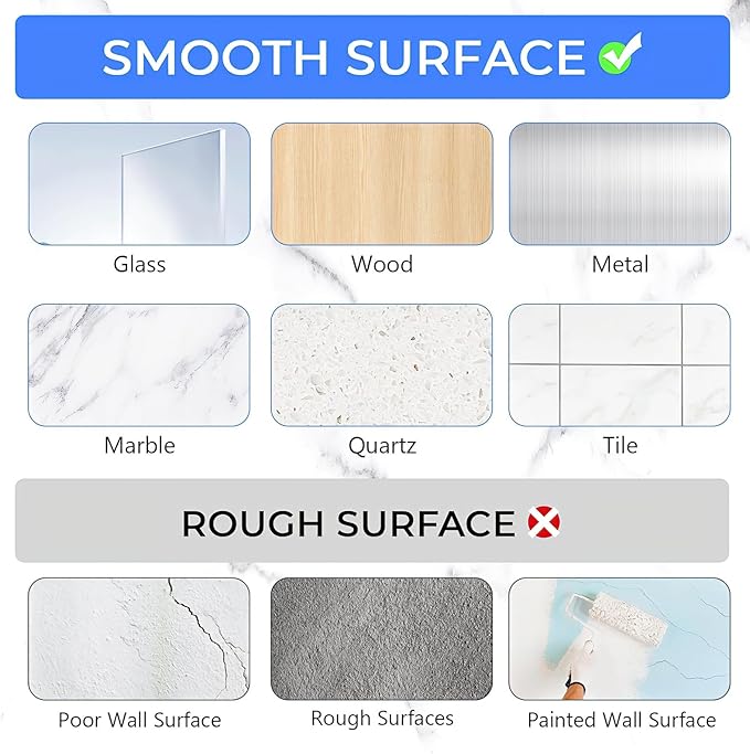 Shower Caddy Adhesive Replacement Hooks, Strong Waterproof Strips, No Drilling for Bathroom Shelves, Kitchen Racks, and Soap Holders (Transparent-14 Pack)