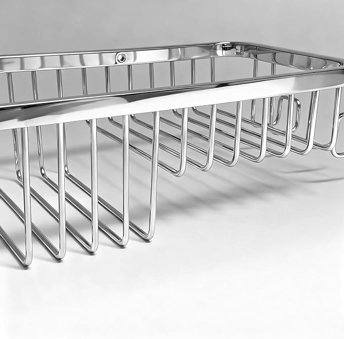 Corner Shower Caddy Basket - 304 Stainless Steel Corner Storage Rack,Organizer Wall Mounted Basket,Washbasin shelf Suitable For Bathroom & Kitchen-Long Basket