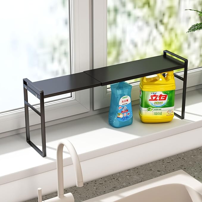 1pcs Small Narrow Tall Shelf for Windowsill Kitchen Organizer Window Sill Plant Shelf Stackable Shelves Bathroom Sill Thin Shelves for Narrow Spaces Counter Top Racks