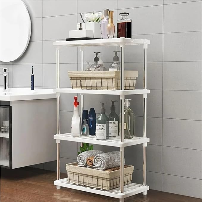 1PC Multi-Level Storage Rack for Kitchen, Bathroom & Living Room Floor, Multipurpose Organizer for Snacks and Daily Supplies