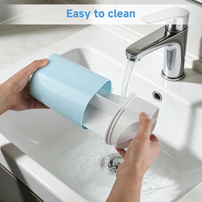 Toothbrush Organizer with Cover,4 Slots for Bathroom Toothbrush Holders,Dustproof Design,with Wall Mounted,Electric Toothbrush Holder and Toothpaste Holder,Bathroom Countertop Storage