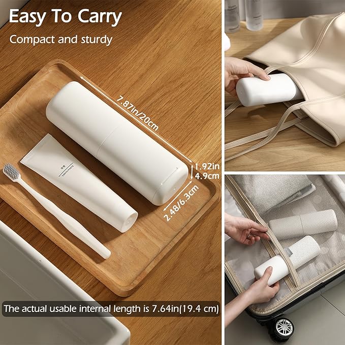 Travel Toothbrush Holder, Toothbrush Travel Case, Multifunctional Dustproof Toothbrush Cover, Portable Toothbrush Case Suitable for Business Camping Travel or Daily Use （1Pack）