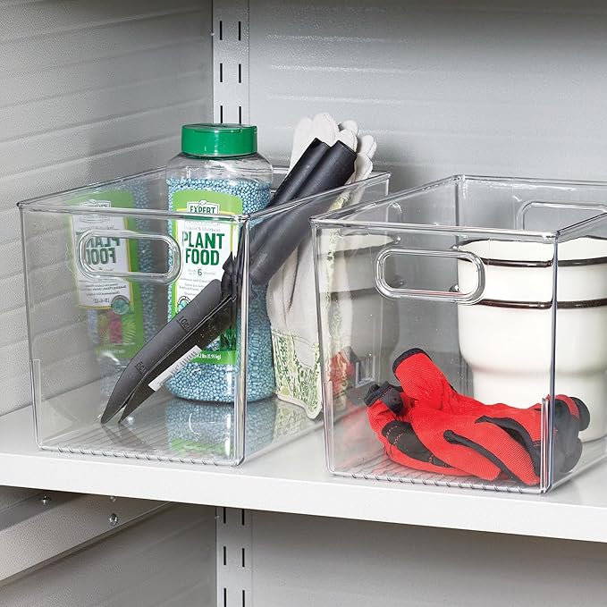 iDesign Large Clear Plastic Storage Bin for Bathroom or Vanity, Organizer for Hair Tools & Shampoo Bottles