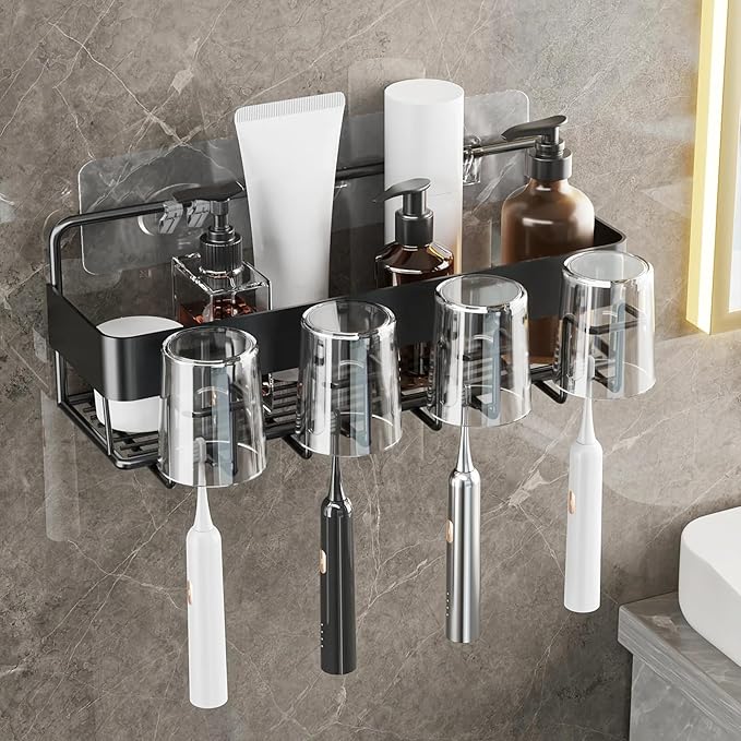 15 Pack Shower Caddy Adhesive Hooks Replacement, Shower Shelf Adhesive Replacement, Strong Adhesive Hooks for Caddy Shelves Rack Basket Holder