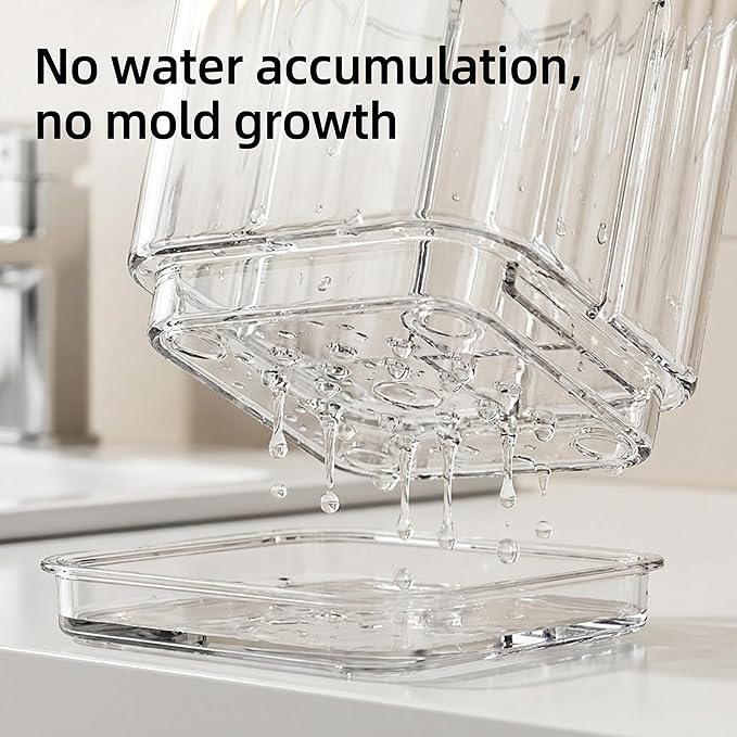 Bathroom with compartmentalized Storage Rack, Non Perforated Toothbrush Toothpaste Storage Box, wall Mounted toiletries Storage Rack