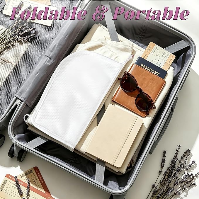 Standing Toiletry Bag, Lightweight Portable Travel Toiletry Bag, EVA Foldable Thickened Clear Hanging Makeup Bag, Breathable Cosmetic Organizer for Travel & Bathroom (white)