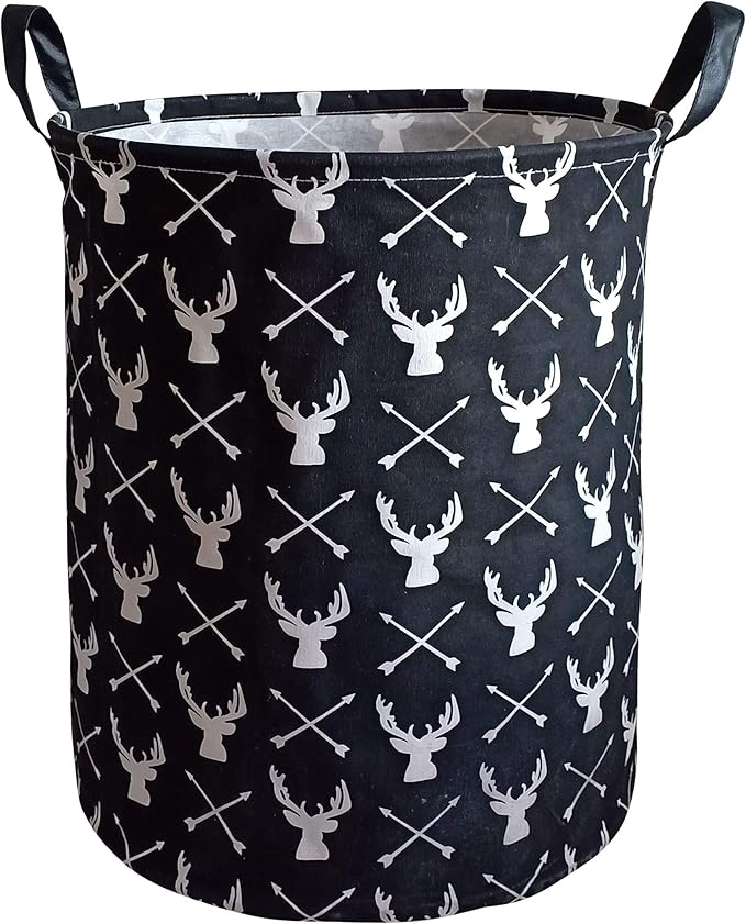 Kids Laundry Hamper Clothes Gift Basket Storage Laundry Baskets Organizer Bin with Handles for Nursery Room (Deer)
