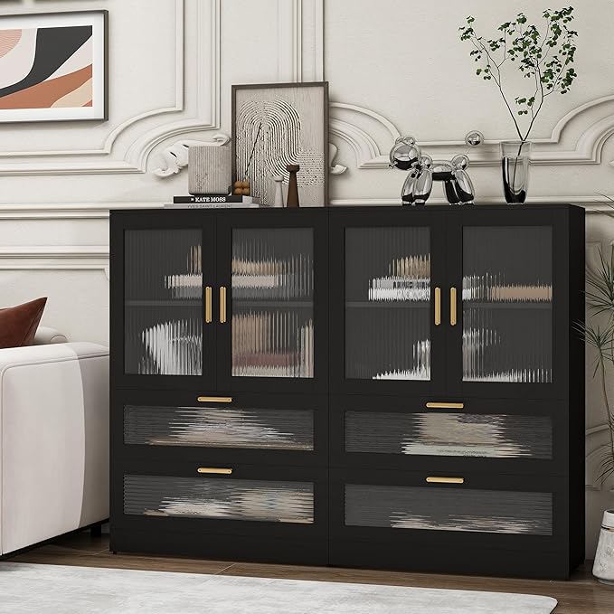 Bathroom Floor Storage Cabinet Freestanding Organizer for Bathroom, Home Office, Bedside, Sofa Side Table