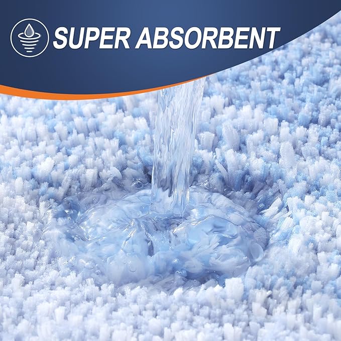 OLANLY Bathroom Rug Set 2 Piece, Soft Absorbent Microfiber Bath Mats and U-Shaped Contour Toilet Rug, Non-Slip, Machine Wash Dry, Plush Shaggy Bath Mats for Bathroom (30"x20"+24"x20", Light Blue)