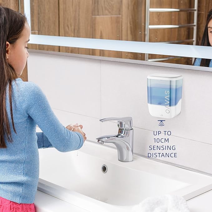 SVAVO 34oz / 1000ml Automatic Soap Dispenser Hand Sanitizer Dispenser Wall Mount, Touchless Electric Sensor Pump Battery Operated for Offices Home Kitchen Bathroom Hotel Restaurant Commercial