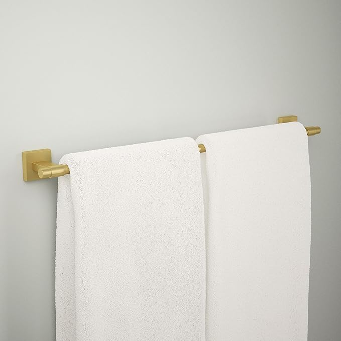 Franklin Brass Maxted (1-Pack) 24' Towel Rack for Bathroom, Modern Gold Bar Holder Wall Mounted Rod, Hardware | Accessories MAX24-MG