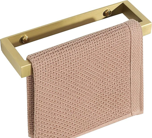 Alise Hand Towel Holder Towel Bar for Bathroom Wall Mounted,Gold Towel Rack for Bathroom Lavatory,8 Inch SUS304 Stainless Steel Towel Rail Towel Hanger for Walls