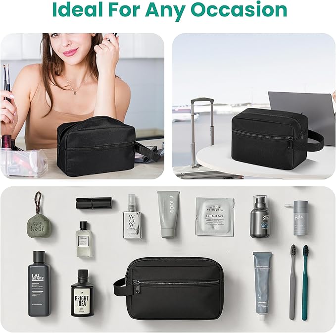 Travel Toiletry bag for Women and Men,Small Cosmetic Bag Hanging Lightweight Makeup Bag Small Tool Bag Travel Organizer accessories for Women Men - Avocado Green