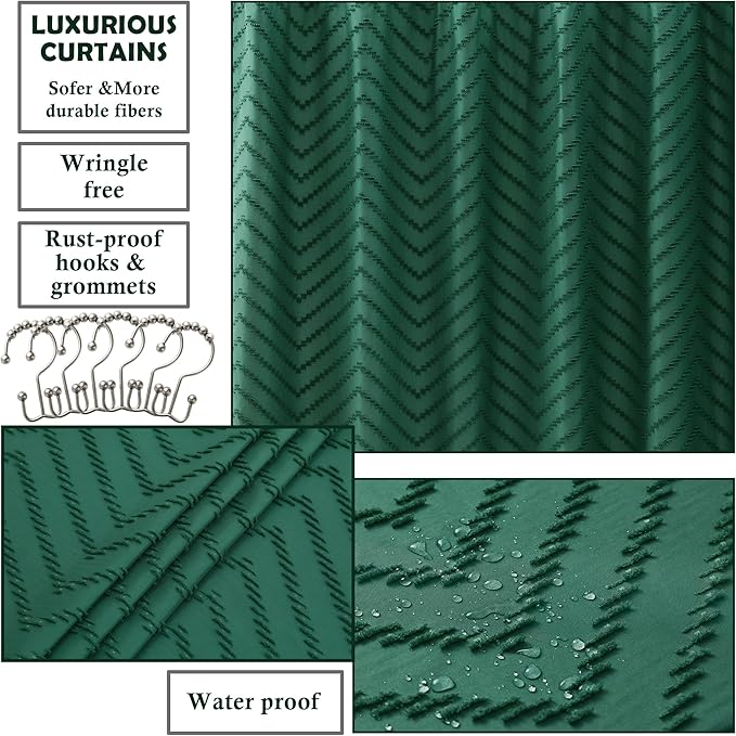 Bathroom Accessories Set-23Pcs Set, Complete Bathroom Decor & Home Decor, Bathroom Set with Toilet Brush, Trash Can, Soap Dispenser,Modern Bath Essentials (Green, Bath Set+Shower Curtain&Liner Set)